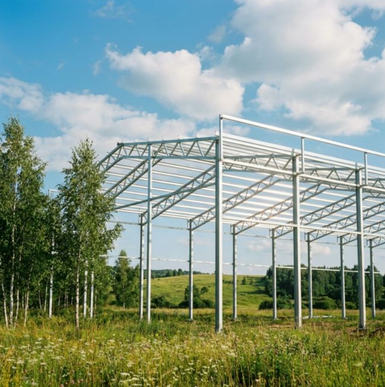 Современный стальной ангар